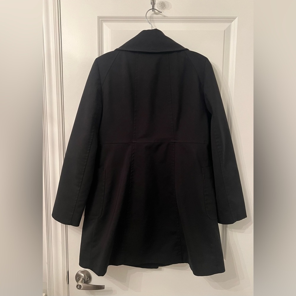 Sandra Angelozzi Black Double-Breasted Trench Coat - Picture 2 of 4